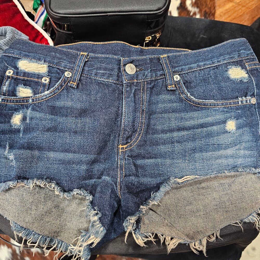 Rag & Bone denim distressed shorts